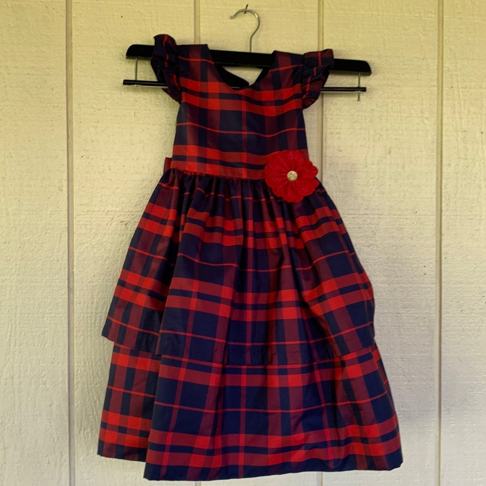 Girls plaid formal dress